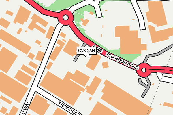 CV3 2AH map - OS OpenMap – Local (Ordnance Survey)