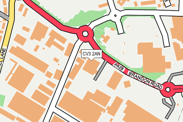CV3 2AN map - OS OpenMap – Local (Ordnance Survey)
