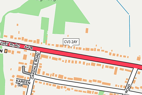 CV3 2AY map - OS OpenMap – Local (Ordnance Survey)