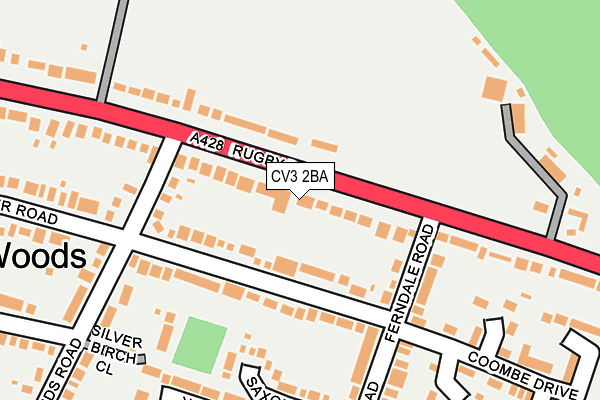CV3 2BA map - OS OpenMap – Local (Ordnance Survey)