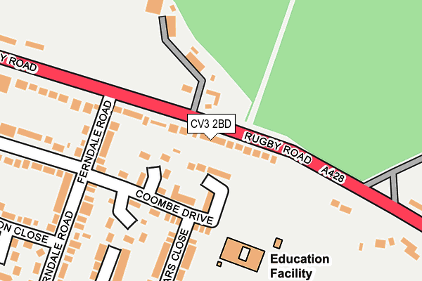 CV3 2BD map - OS OpenMap – Local (Ordnance Survey)