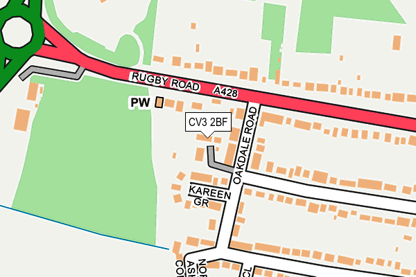 CV3 2BF map - OS OpenMap – Local (Ordnance Survey)