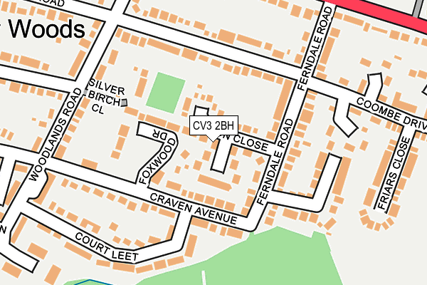 CV3 2BH map - OS OpenMap – Local (Ordnance Survey)