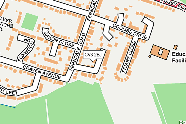 CV3 2BJ map - OS OpenMap – Local (Ordnance Survey)