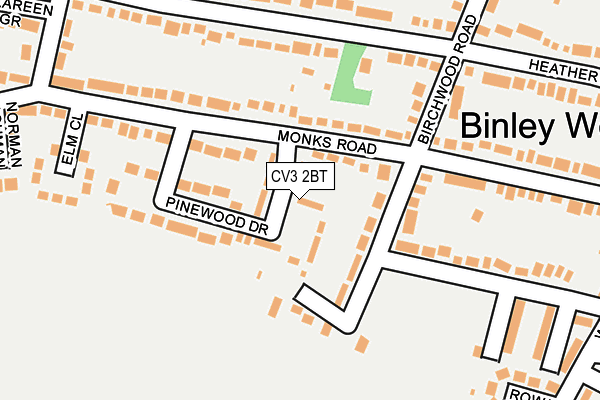 CV3 2BT map - OS OpenMap – Local (Ordnance Survey)