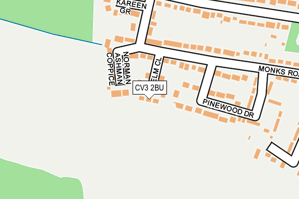 CV3 2BU map - OS OpenMap – Local (Ordnance Survey)