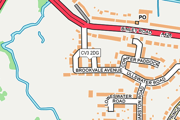 CV3 2DG map - OS OpenMap – Local (Ordnance Survey)