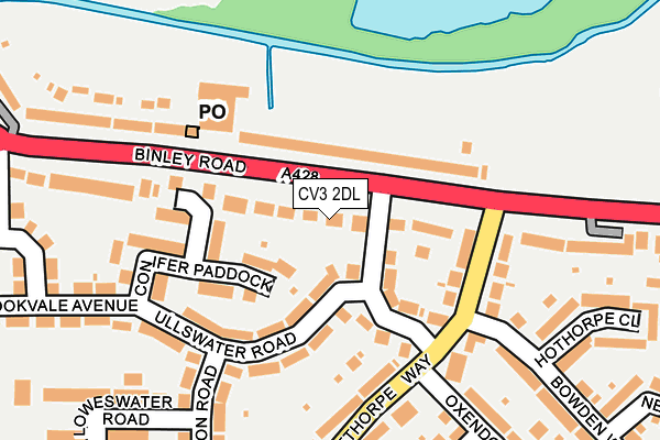 CV3 2DL map - OS OpenMap – Local (Ordnance Survey)