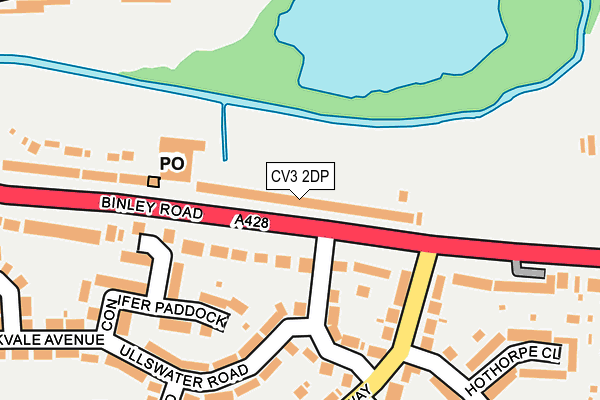 CV3 2DP map - OS OpenMap – Local (Ordnance Survey)