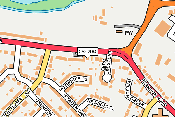 CV3 2DQ map - OS OpenMap – Local (Ordnance Survey)
