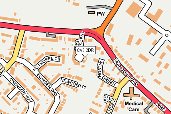 CV3 2DR map - OS OpenMap – Local (Ordnance Survey)