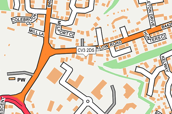 CV3 2DS map - OS OpenMap – Local (Ordnance Survey)