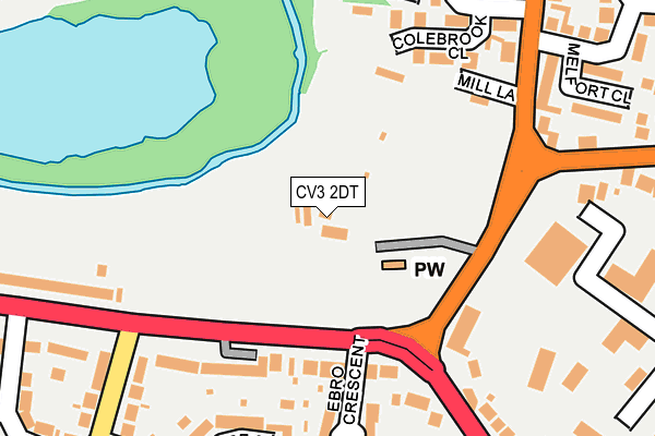 CV3 2DT map - OS OpenMap – Local (Ordnance Survey)