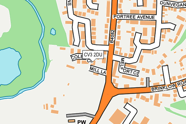 CV3 2DU map - OS OpenMap – Local (Ordnance Survey)