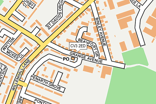 CV3 2ED map - OS OpenMap – Local (Ordnance Survey)