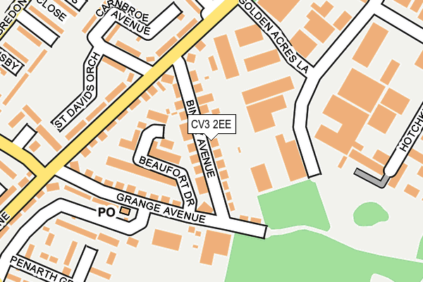 CV3 2EE map - OS OpenMap – Local (Ordnance Survey)