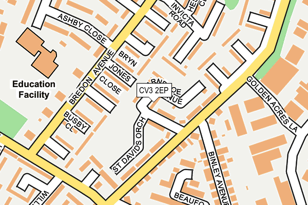 CV3 2EP map - OS OpenMap – Local (Ordnance Survey)