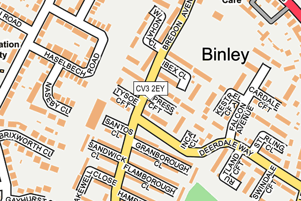 CV3 2EY map - OS OpenMap – Local (Ordnance Survey)