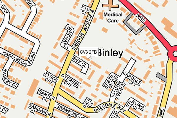 CV3 2FB map - OS OpenMap – Local (Ordnance Survey)