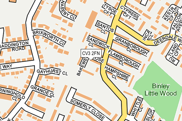 CV3 2FN map - OS OpenMap – Local (Ordnance Survey)