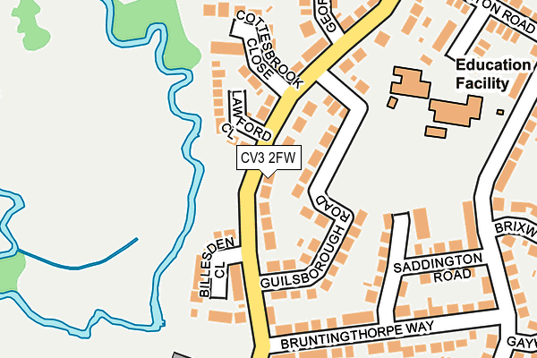CV3 2FW map - OS OpenMap – Local (Ordnance Survey)