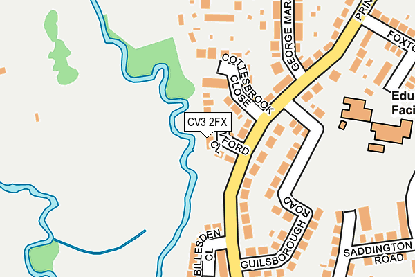 CV3 2FX map - OS OpenMap – Local (Ordnance Survey)