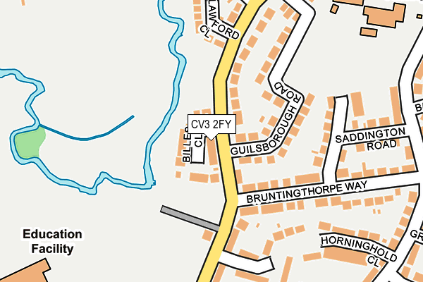 CV3 2FY map - OS OpenMap – Local (Ordnance Survey)