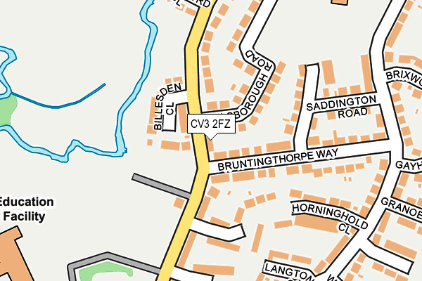 CV3 2FZ map - OS OpenMap – Local (Ordnance Survey)
