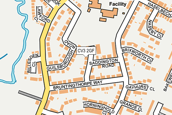CV3 2GF map - OS OpenMap – Local (Ordnance Survey)