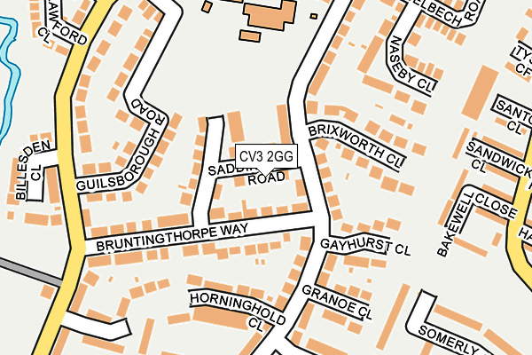 CV3 2GG map - OS OpenMap – Local (Ordnance Survey)