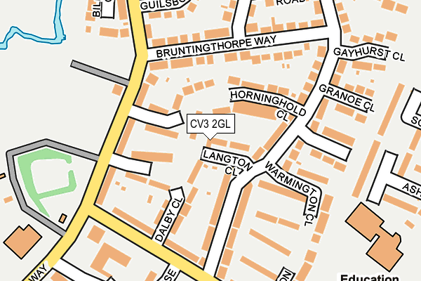 CV3 2GL map - OS OpenMap – Local (Ordnance Survey)