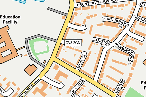 CV3 2GN map - OS OpenMap – Local (Ordnance Survey)