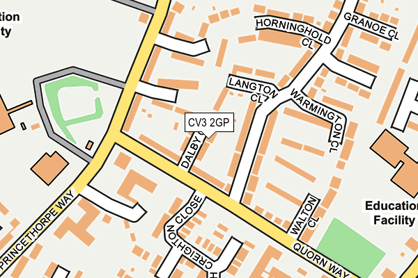 CV3 2GP map - OS OpenMap – Local (Ordnance Survey)