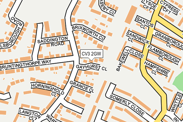 CV3 2GW map - OS OpenMap – Local (Ordnance Survey)