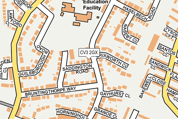 CV3 2GX map - OS OpenMap – Local (Ordnance Survey)