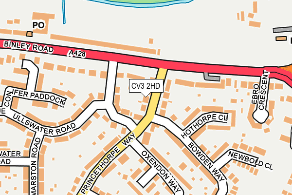 CV3 2HD map - OS OpenMap – Local (Ordnance Survey)