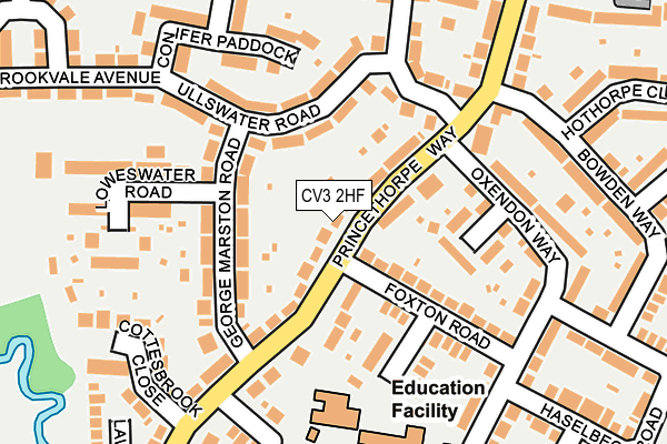 CV3 2HF map - OS OpenMap – Local (Ordnance Survey)
