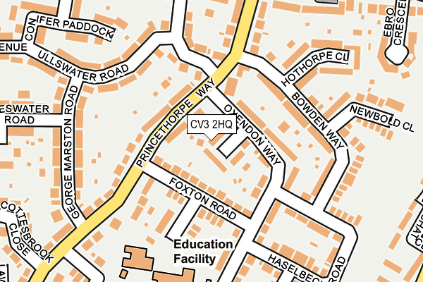 CV3 2HQ map - OS OpenMap – Local (Ordnance Survey)