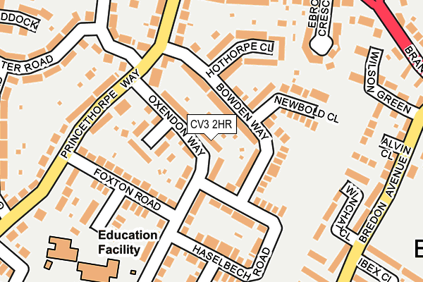 CV3 2HR map - OS OpenMap – Local (Ordnance Survey)