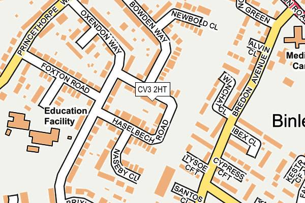 CV3 2HT map - OS OpenMap – Local (Ordnance Survey)