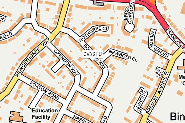 CV3 2HU map - OS OpenMap – Local (Ordnance Survey)