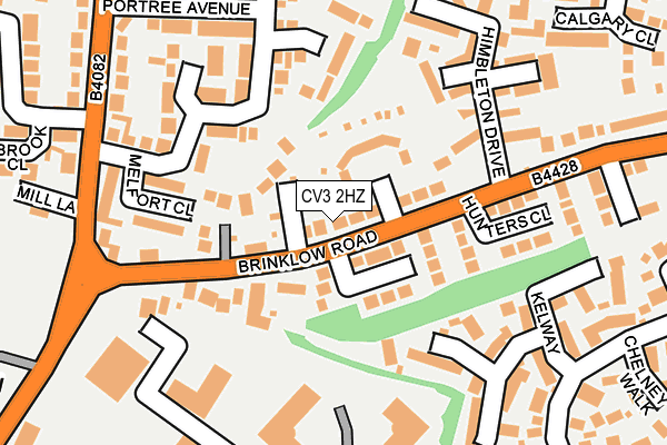 CV3 2HZ map - OS OpenMap – Local (Ordnance Survey)