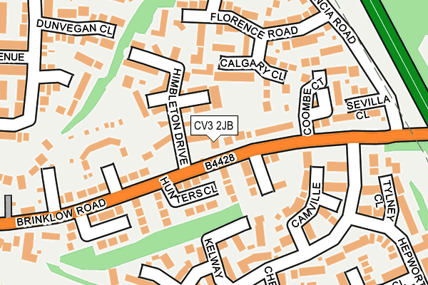 CV3 2JB map - OS OpenMap – Local (Ordnance Survey)