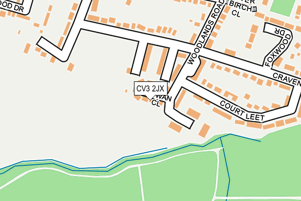 CV3 2JX map - OS OpenMap – Local (Ordnance Survey)