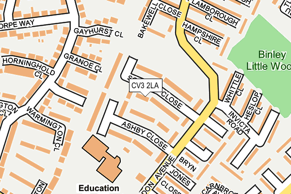 CV3 2LA map - OS OpenMap – Local (Ordnance Survey)