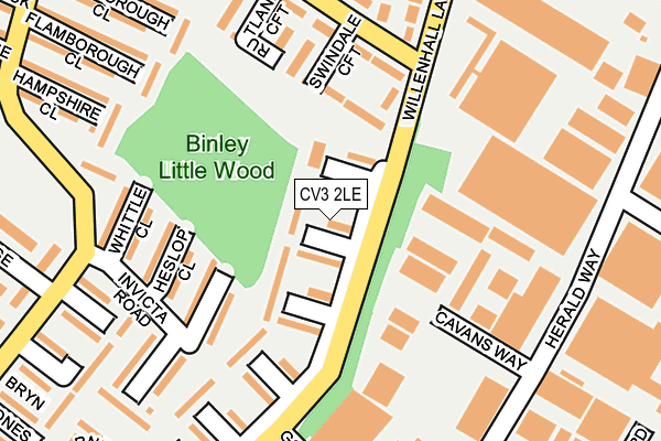 CV3 2LE map - OS OpenMap – Local (Ordnance Survey)