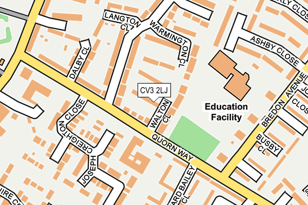 CV3 2LJ map - OS OpenMap – Local (Ordnance Survey)