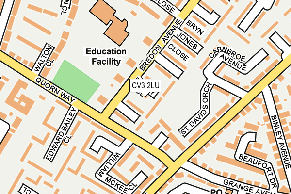 CV3 2LU map - OS OpenMap – Local (Ordnance Survey)