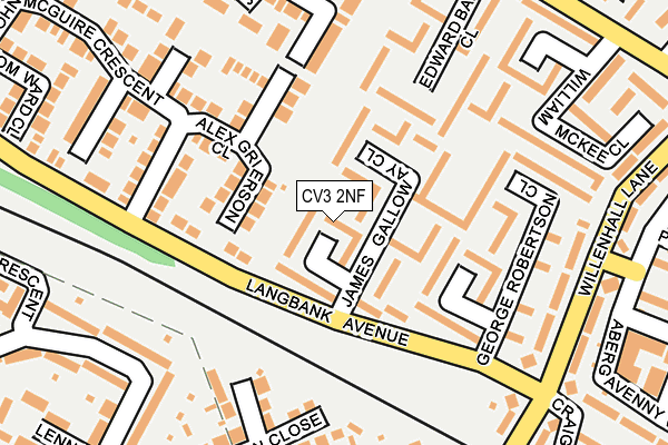 CV3 2NF map - OS OpenMap – Local (Ordnance Survey)