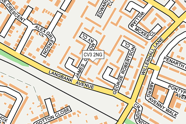 CV3 2NG map - OS OpenMap – Local (Ordnance Survey)